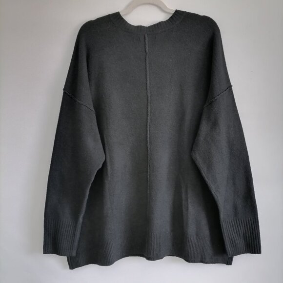 NWT Sonoma Goods For Life Womens Black Drop Shoulder Pullover Sweater Size 2X - Picture 4 of 7